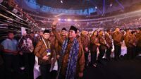 Presiden Prabowo Subianto menghadiri perayaan Natal Nasional 2024 di Indonesia Arena, Kompleks GBK, Jakarta, Sabtu malam (28/12/2024). Perayaan Natal Nasional tahun ini mengusung tema Marilah Sekarang Kita Pergi ke Betlehem.