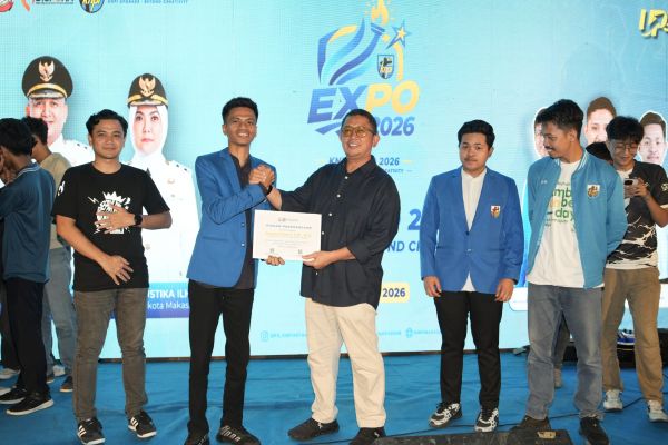 Kepala Dinas Pemuda dan Olahraga Kota Makassar, Syamsul Bahri, memberikan apresiasi atas pelaksanaan KNPI Expo 2026
