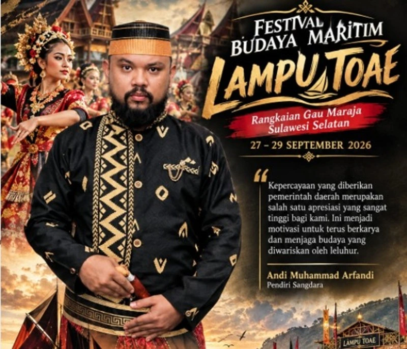 Andi Muhammad Arfandi Andi Muhammad Arfandi apresiasi Festival Lampu Toae 2026 Sulawesi Selatan