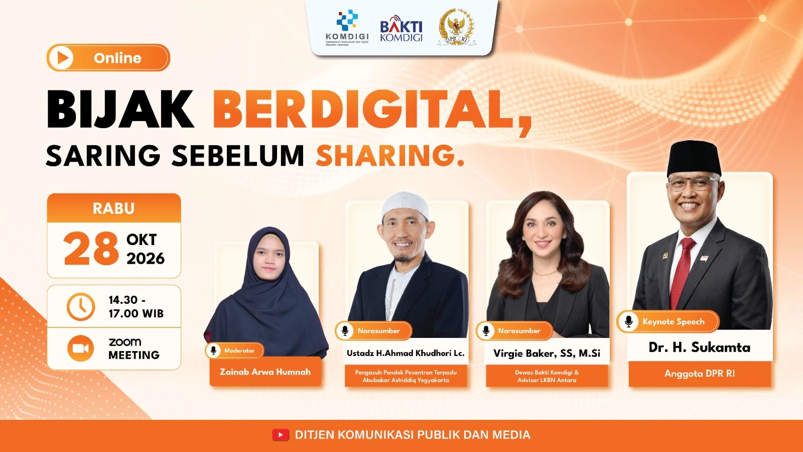BAKTI Komdigi dan DPR H Sukamta Sosialisasi Warganet Bijak di Ruang Digital